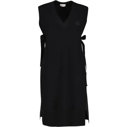 Sleeveless Midi Dress Round Neck , female, Sizes: XS - Moncler - Modalova