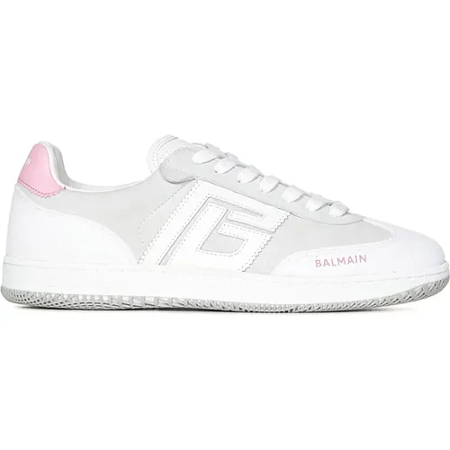 White Sneakers Chic Pink Heel , female, Sizes: 6 UK, 3 UK, 4 UK, 7 UK, 5 UK - Balmain - Modalova