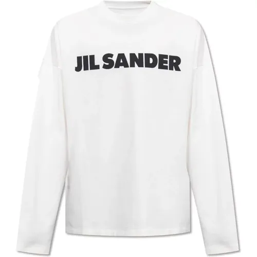 T-Shirt mit Logo , Herren, Größe: L - Jil Sander - Modalova