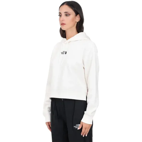 Weiße Essential Crop Hoodie für Frauen , Damen, Größe: L - The North Face - Modalova