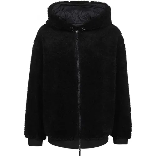 Zip-throughs, female, , Size: S Reversible Polyester Jacket - Emporio Armani - Modalova