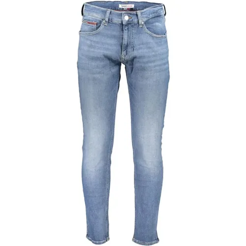 Slim Tapered Washed Jeans with Embroidery , male, Sizes: W30 L32, W31 L32 - Tommy Hilfiger - Modalova