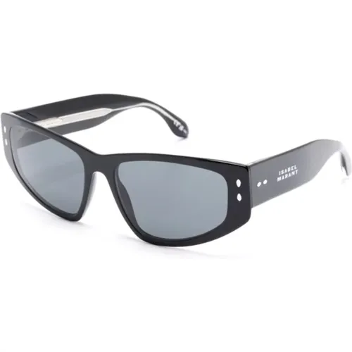 Schwarze Sonnenbrille mit Original-Etui , Damen, Größe: 57 MM - Isabel marant - Modalova