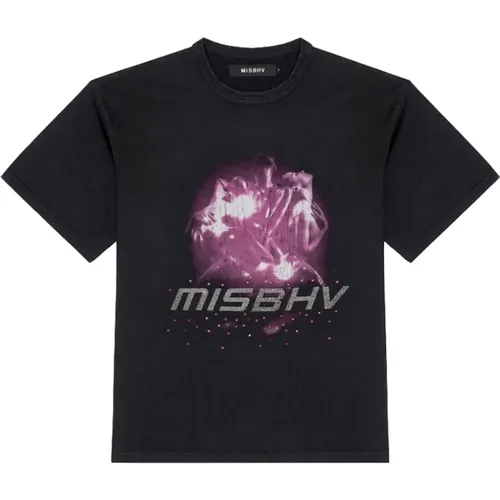 Schwarzes T-Shirt mit Grafikdruck - MISBHV - Modalova