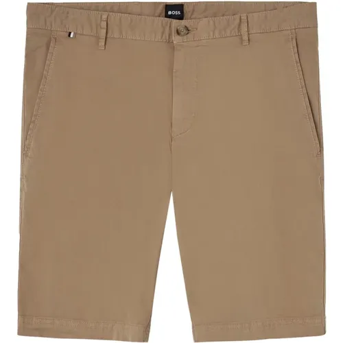 Beige Chino Bermuda Shorts Boss - Boss - Modalova