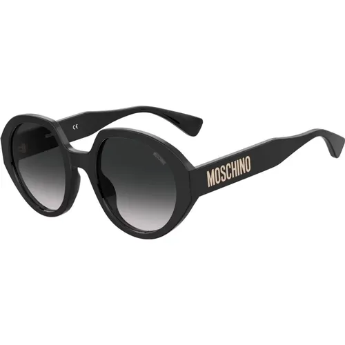 Sunglasses, female, , Size: 53 MM /Dark Grey Shaded Sunglasses - Moschino - Modalova