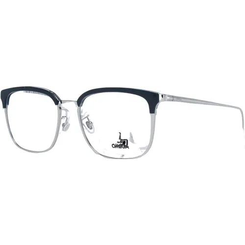 Glasses, male, , Size: ONE SIZE Mens Rectangle Optical Frames - Omega - Modalova