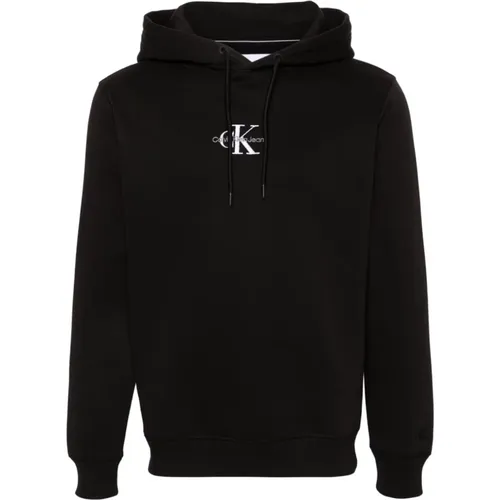 Embroidered Hoodie Sweater , male, Sizes: L, M, 2XL, XL, S - Calvin Klein Jeans - Modalova