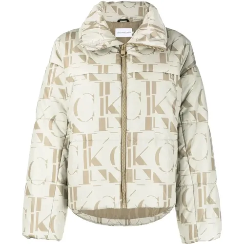 Multicolor Oversized Puffer Daunenjacke , Damen, Größe: L - Calvin Klein Jeans - Modalova