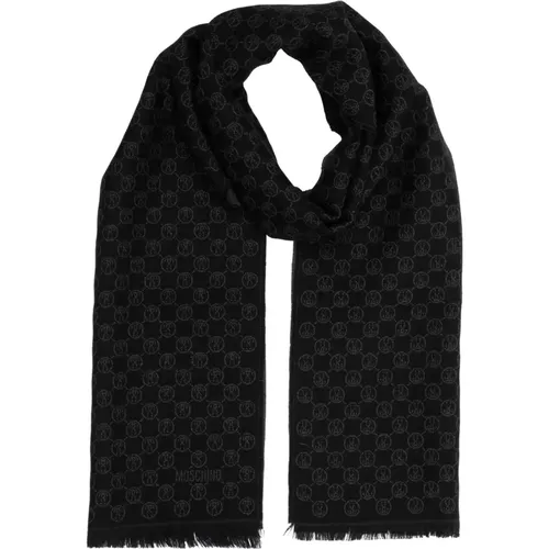 Abstract Pattern Wool Scarf , male, Sizes: ONE SIZE - Moschino - Modalova