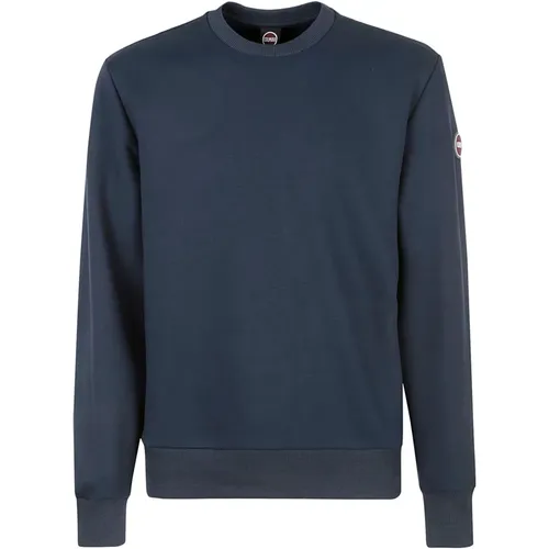 Blaue Pullover Baumwolle Girocollo , Herren, Größe: 2XL - Colmar - Modalova