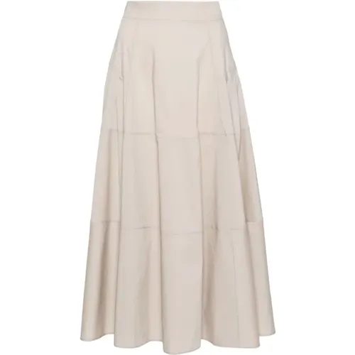 Grey Paneled Midi Skirt , female, Sizes: S - D.Exterior - Modalova