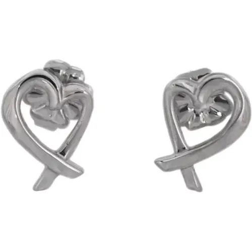 Pre-owned Jewellery, female, , Size: ONE SIZE Pre-owned Silver earrings - Tiffany & Co. Pre-owned - Modalova