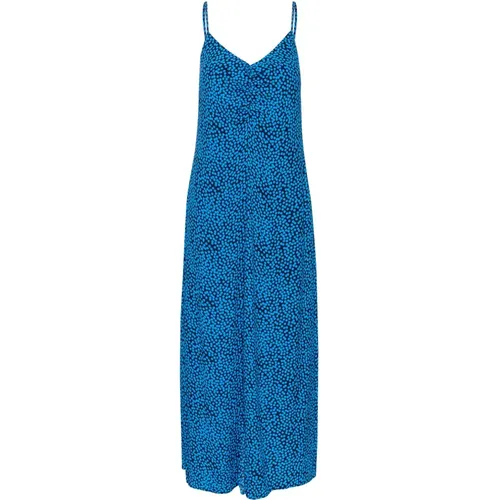 Blaue Punkt Slip-Kleid , Damen, Größe: XL - Gestuz - Modalova