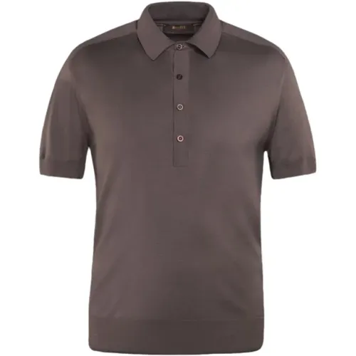 Luxuriöses Mulberry Seiden Polo Shirt,T-Shirt,Polo Hemd - Moorer - Modalova