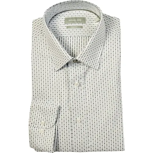 Blue Oxford Shirt Stretch Cotton Button-Down , male, Sizes: L, S, XL - Michael Kors - Modalova