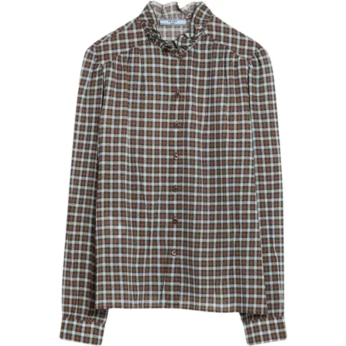 Shirts, female, , Size: XS Long Sleeve Shirt - Prada - Modalova