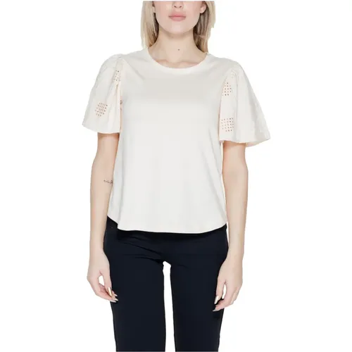 Sommer T-Shirt 100% Baumwolle , Damen, Größe: XS - Jacqueline de Yong - Modalova