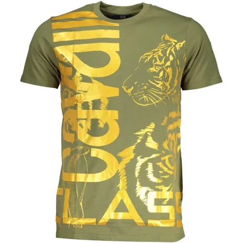 Druck Logo Kurzarm Tee , Herren, Größe: 2XL - Cavalli Class - Modalova