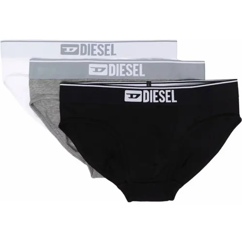 Bottoms, male, , Size: L Printed Elastic Waistband Underwear Set - Diesel - Modalova