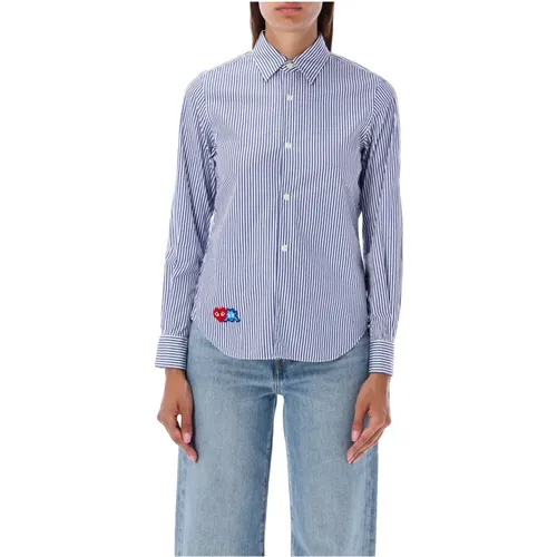 Pixel /White Stripes Shirt Ss23 , female, Sizes: S - Comme des Garçons - Modalova