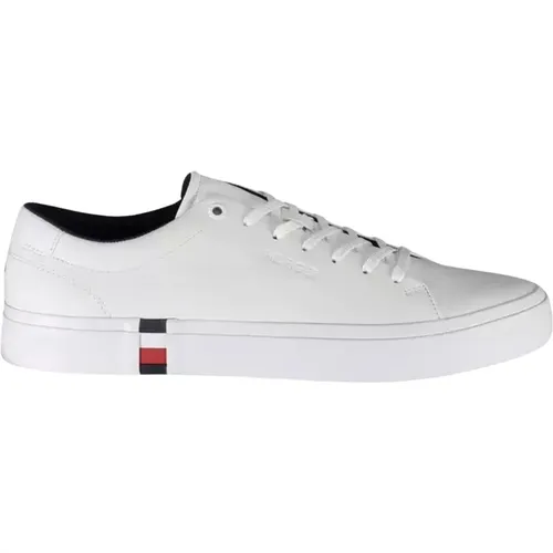 Sneakers, male, , Size: 7 US Polyester Sneaker with Contrasting Details and Logo - Tommy Hilfiger - Modalova