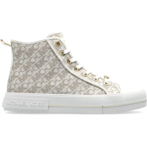 Sneakers, female, , Size: 9 US Evy Empire Monogram High-Top Sneaker - Michael Kors - Modalova