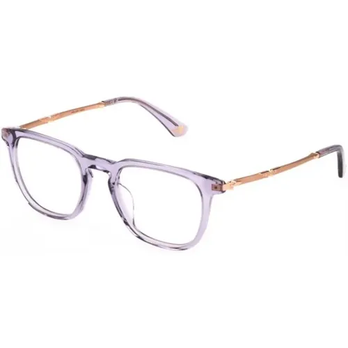 Stilvolle Transparente Graue Rahmenbrille , unisex, Größe: 50 MM - Police - Modalova