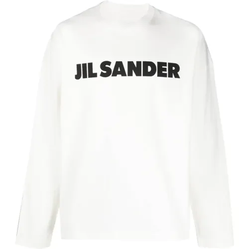 Longsleeve Porcelain Logo Shirt , male, Sizes: M, S, L, XL, XS - Jil Sander - Modalova