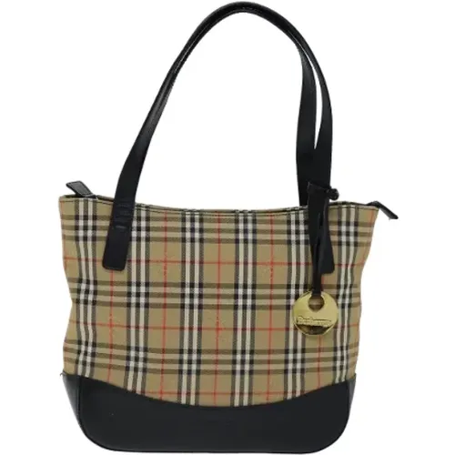 Pre-owned Tote Bags, female, , Size: ONE SIZE Pre-owned Canvas shoulder-bags - Burberry Vintage - Modalova