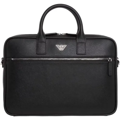 Hour Laptop Bag , male, Sizes: ONE SIZE - Emporio Armani - Modalova