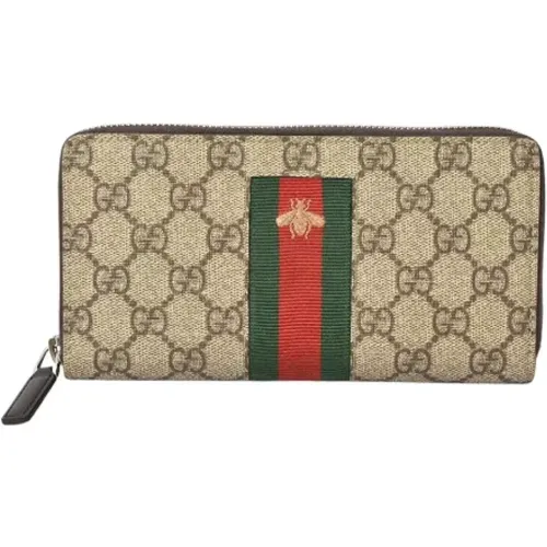 Pre-owned Wallets, female, , Size: ONE SIZE Pre-owned Canvas wallets - Gucci Vintage - Modalova