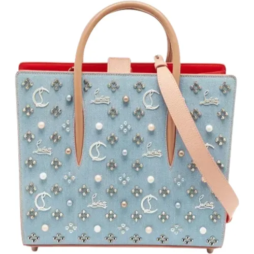 Pre-owned Tote Bags, female, , Size: ONE SIZE Pre-owned Denim totes - Christian Louboutin Pre-owned - Modalova