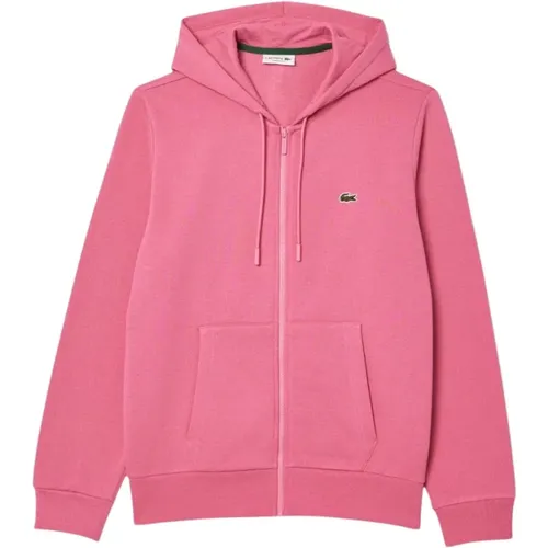 Zip-throughs, male, , Size: XS Rose Zip-Up Hoodie, Modern Style - Lacoste - Modalova