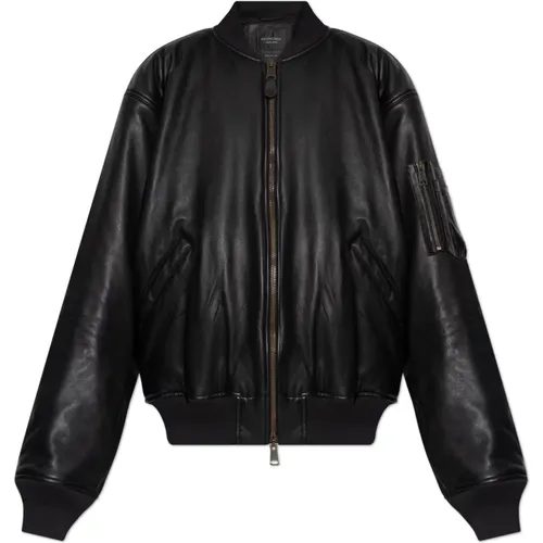 Leather jacket type bomber , female, Sizes: S - Balenciaga - Modalova