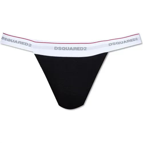 Bottoms, female, , Size: XL Logo Thongs - Dsquared2 - Modalova