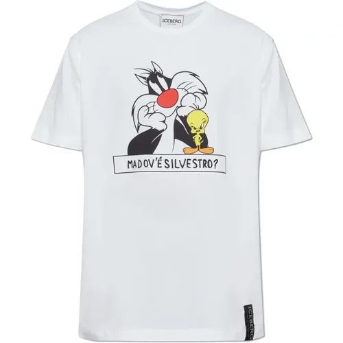 T-Shirts, male, , Size: L x Looney Tunes - Iceberg - Modalova