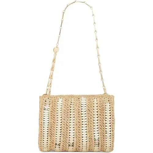 Iconic 1969 Medium Raffia Bag , female, Sizes: ONE SIZE - Paco Rabanne - Modalova