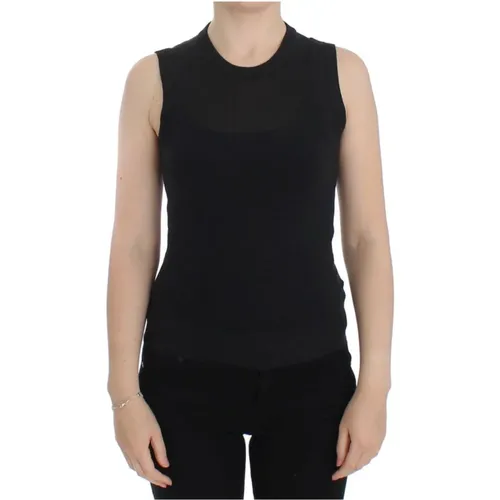 Luxury Sleeveless Crewneck Vest Pullover , female, Sizes: 2XS, 3XS - Dolce & Gabbana - Modalova