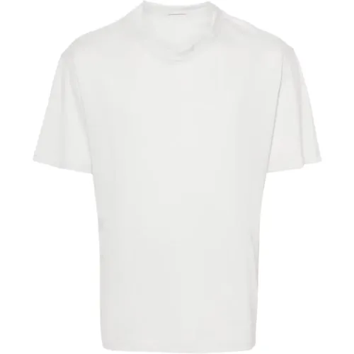 Graues Baumwoll-Jersey T-Shirt , Herren, Größe: L - Ten C - Modalova