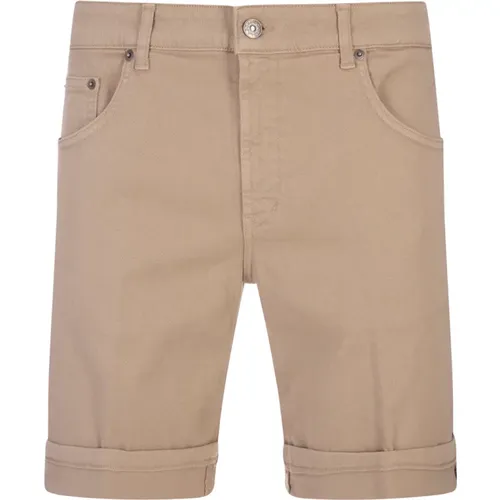 Braune Bermuda Shorts Regular Fit , Herren, Größe: W32 - Dondup - Modalova