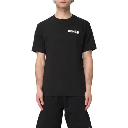 T-Shirts, male, , Size: M Paris Logo Tee - Kenzo - Modalova