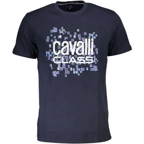 Cotton Printed Logo T-Shirt , male, Sizes: XL - Cavalli Class - Modalova