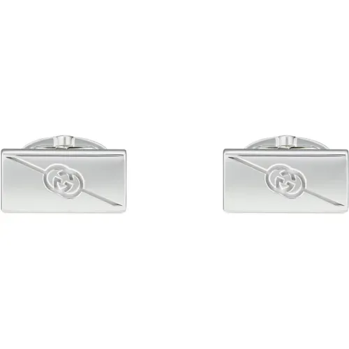 Manschettenknöpfe aus Sterlingsilber mit Interlocking G-Logo - Gucci - Modalova