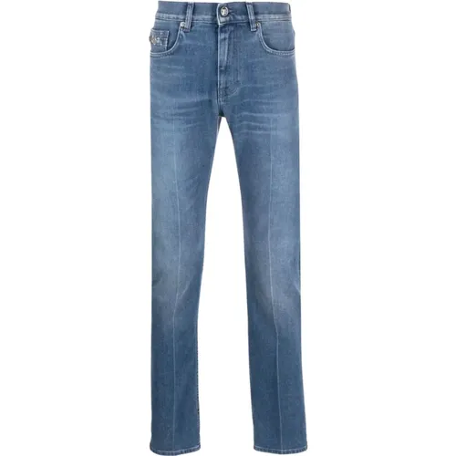 Slim-fit Jeans , Herren, Größe: W32 - Versace - Modalova