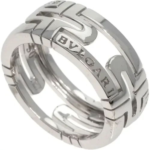 Pre-owned Jewellery, female, , Size: ONE SIZE Pre-owned White Gold rings - Bvlgari Vintage - Modalova