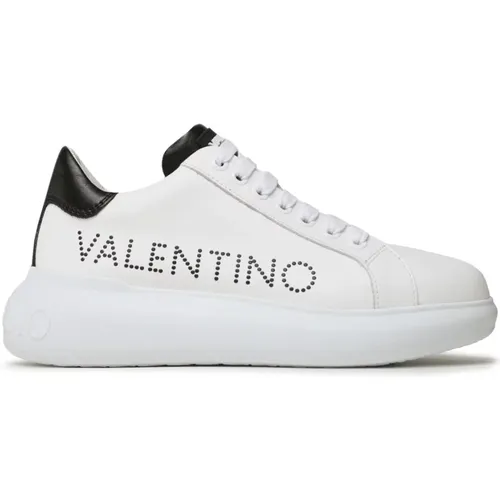 Leather Sneakers with Logo Lettering , male, Sizes: 5 UK, 3 UK, 8 UK, 10 UK, 7 UK, 6 UK, 11 UK, 2 UK, 9 UK, 4 UK - Valentino - Modalova