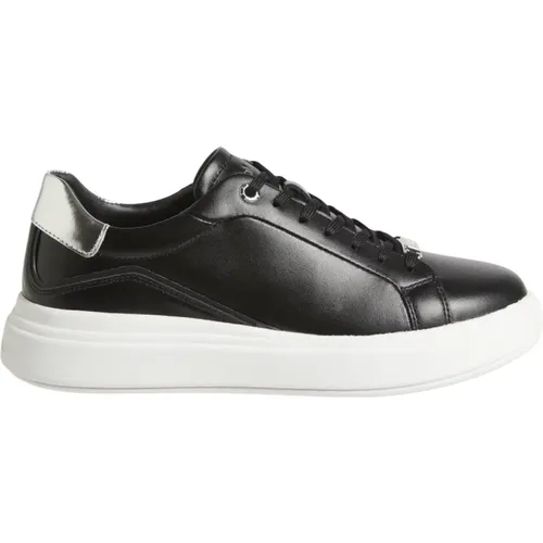 Lace-Up Leather Metal Trainers , female, Sizes: 8 UK, 3 UK - Calvin Klein - Modalova