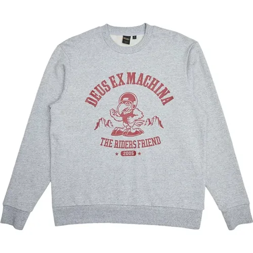 Grauer U Crew Sweatshirt , Herren, Größe: L - Deus Ex Machina - Modalova