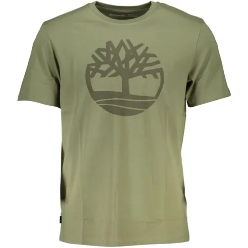 Bedrucktes Logo Bio-Baumwoll T-Shirt , Herren, Größe: L - Timberland - Modalova